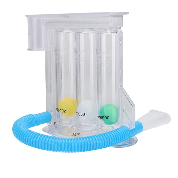 Dyb vejrtrækning Lungeøvelser Incentive Spirometer Åndedrætsmålesystem Type B 3 Kuglesuge og blæse