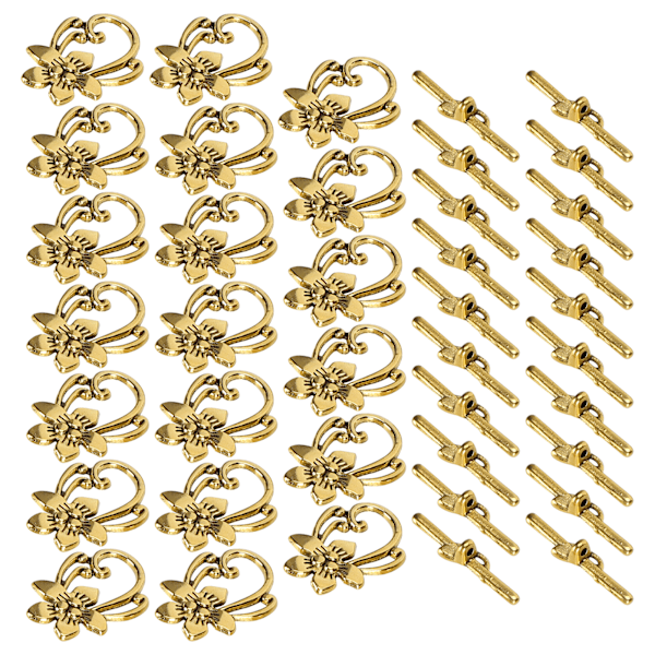 20 set armbandsspænde guld retro legering blomsterform OT spænde smykketilbehør