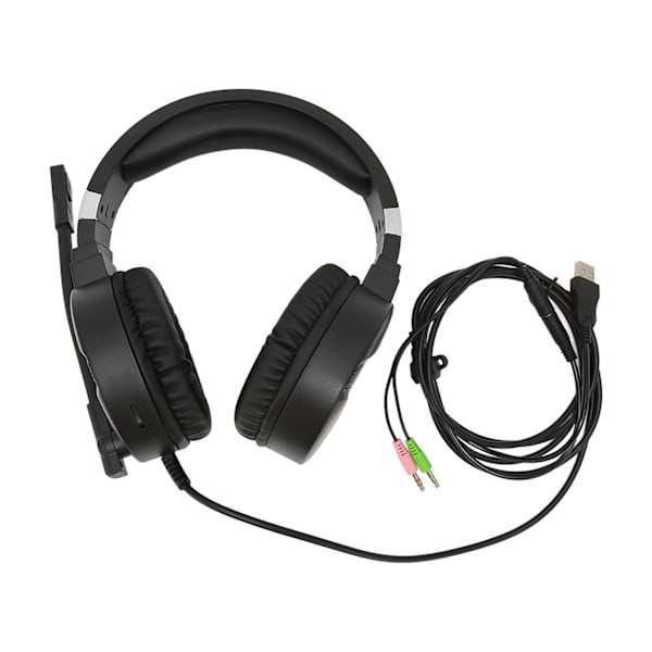 F16 Gaming Headset Støjreducerende Mikrofon 7.1 Rumlig Surround Sound RGB Lys Gaming Hovedtelefoner til PC