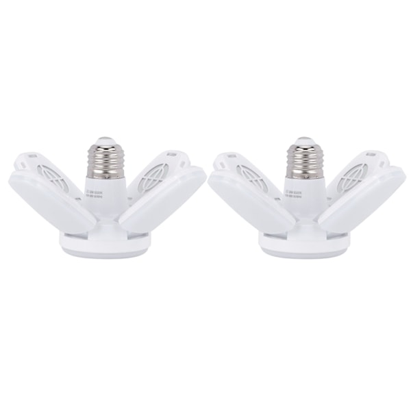 2 stk. LED-garageloftslampe 38W Deformerbar Justerbar Foldbar Minebelysning 85‑265V