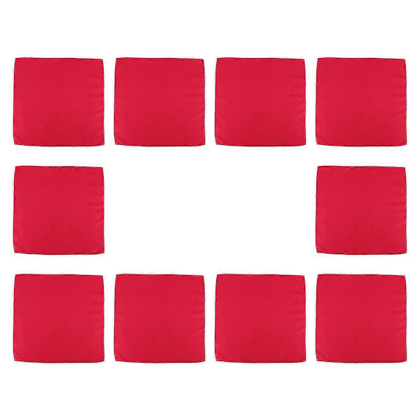 10 st 48x48 cm Polyester Servetter för Restaurang, Stort Röd