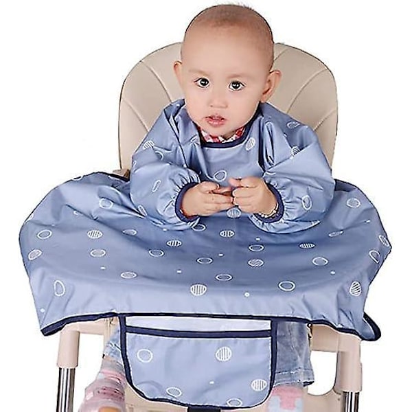 Babyspis med Lange Ærmer, Fastgøres til Højstol og Bord - Perfekt til Afvænning
