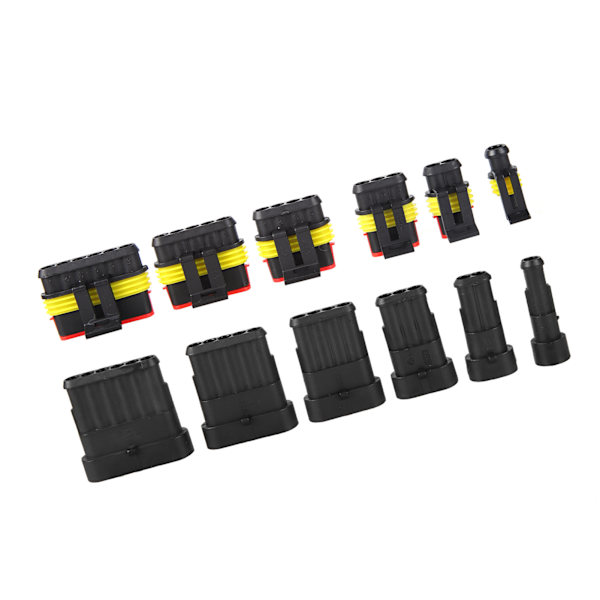 147 st vattentäta elektriska kontakter 1 2 3 4 5 6 stift väg biltrådskontakt set kit