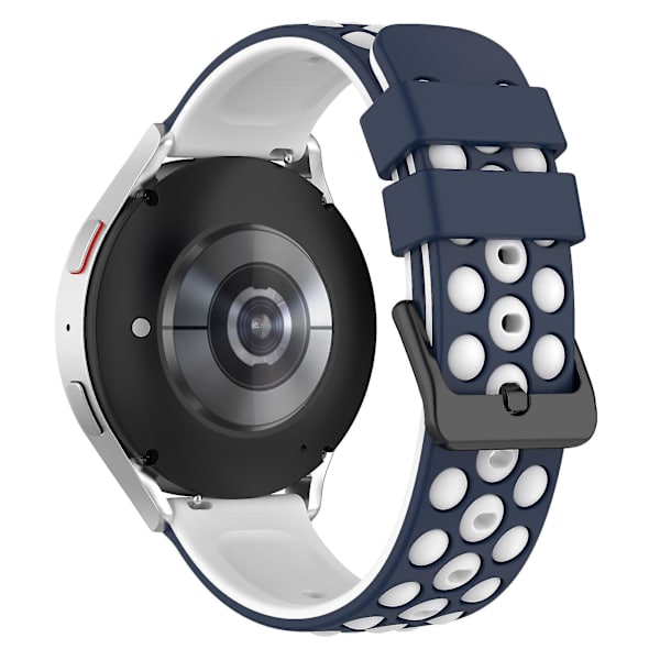 Garmin Venu 2 Plus / Venu Sq 2 20mm Mjuk Silikonarmband - Midnatt Blå/Vit
