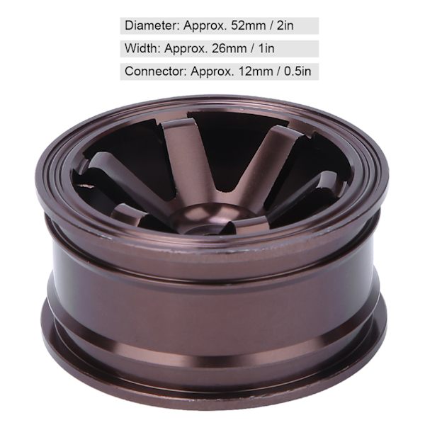 4 st Aluminium Alloy Hjulnav för Universal 1/10 Flat Running Drift RC BilCoffee