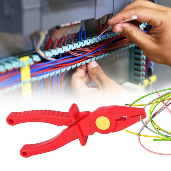 1 stk. Multifunksjonell isolert plastkuttertang håndverktøy for instrumentinstallasjon - rød