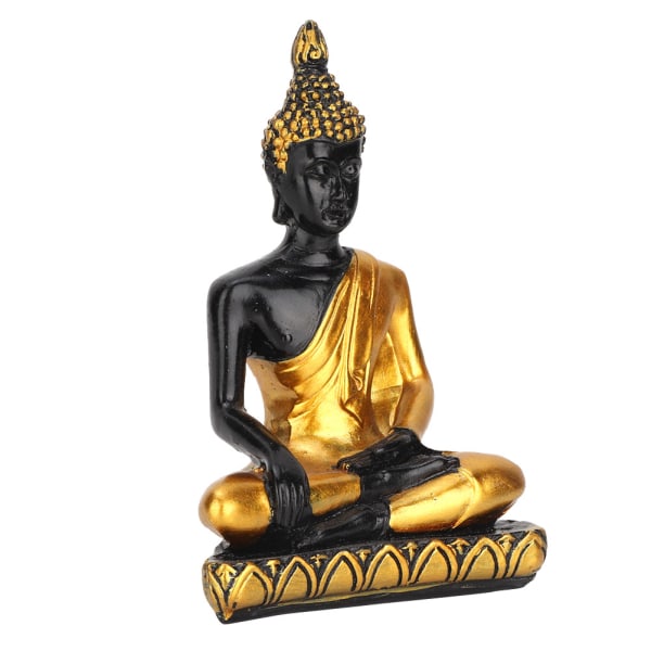 Populært sandbordstilbehør Sørøst-Asia Buddha-statue Harpikshåndverkspynt (gull)
