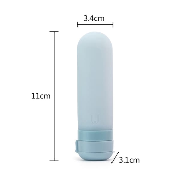45ML Bärbara påfyllningsbara flaskor i silikon för resor Kosmetika Schampo Duschgel Klämflaskor Lotion Schampo Badbehållare