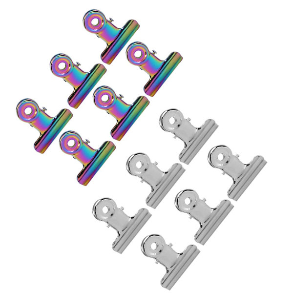 12 st Nagelspetsklämmor Multifunktionella fingerförlängningsklämmor Metallfilpappersklämmor