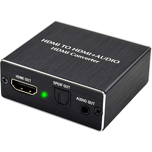 HDMI lyduttrekker 4Kx2K HDMI til HDMI Konverter SPDIF TOSLINK Optisk og 3.5mm Stereo lyd Digital til Analog 4K Adapter
