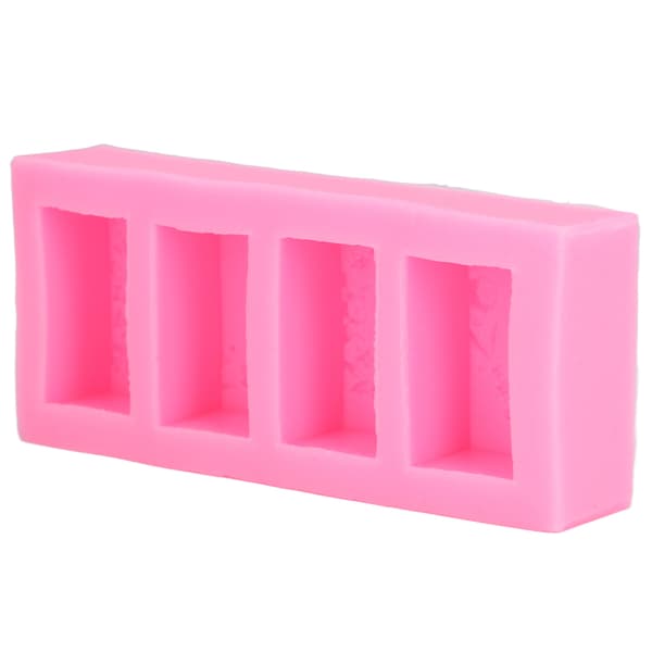 Silikonform Fire Blomsterstokk Silikonsåpe Fondant Kake Gelé Puddingform Dekor