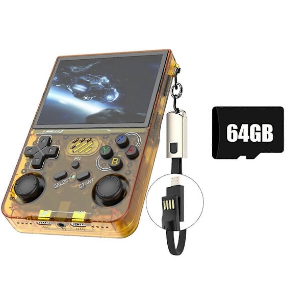 R36XX Retro Håndholdt Spillekonsol 64G 20000+ Spil 3,5 Tommer Skærm C