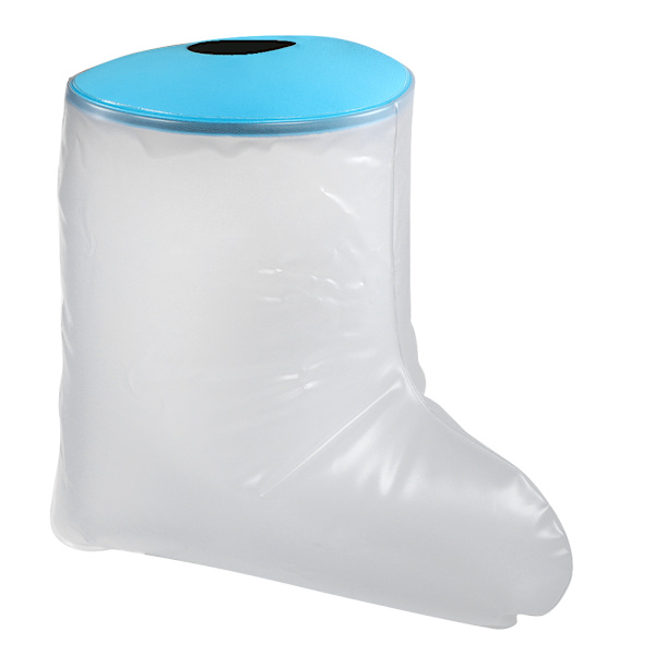 Voksenfødder med blåt dykkermateriale-ringe PVC-brusebeskyttende ærme P2203 31cm Voksenfødder