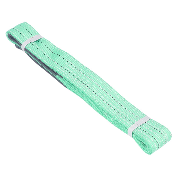 2T Flad Løftetov med Dobbelt Øje Spænde Polyester Webbing Løfteslynge til Industriel Kran 2 Meter