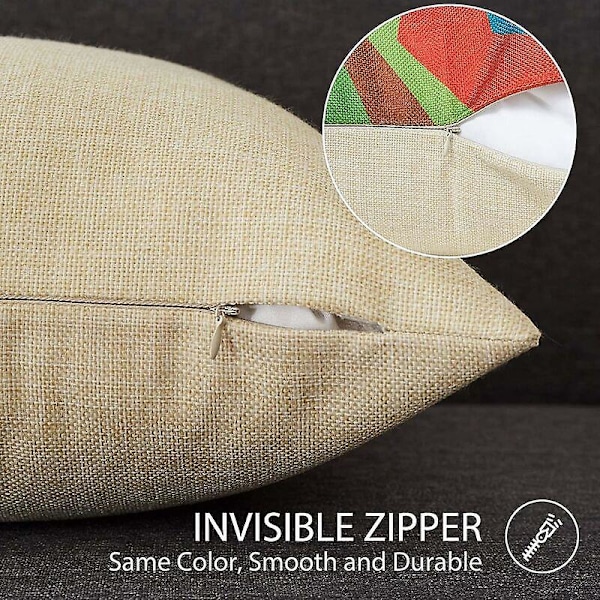 Putetrekk 45x45 cm Sofa Utendørs Hagemøbler Skandinavisk Dekorasjon 6 Stykker Bomull Lin Sett med Firkantede Putetrekk Barnerom Stol Ar