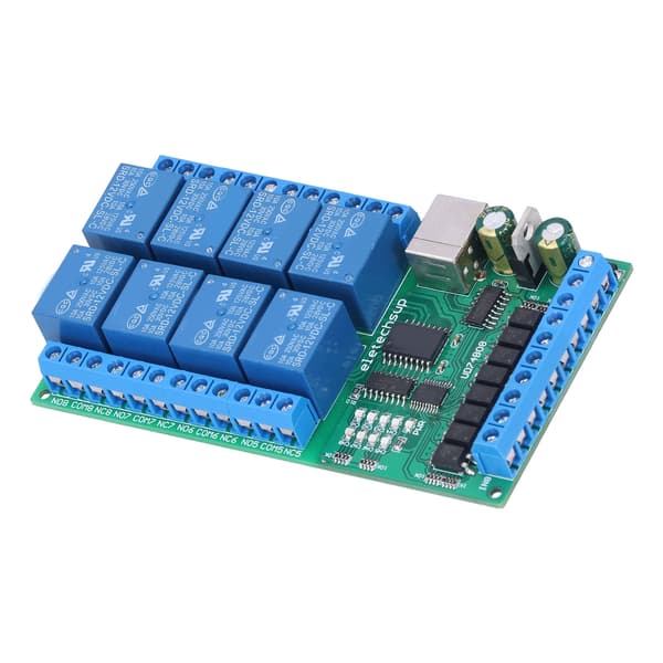 Relæskærme Modul 8 Kanaler Multifunktionel USB Relækort med AT-kommandoer