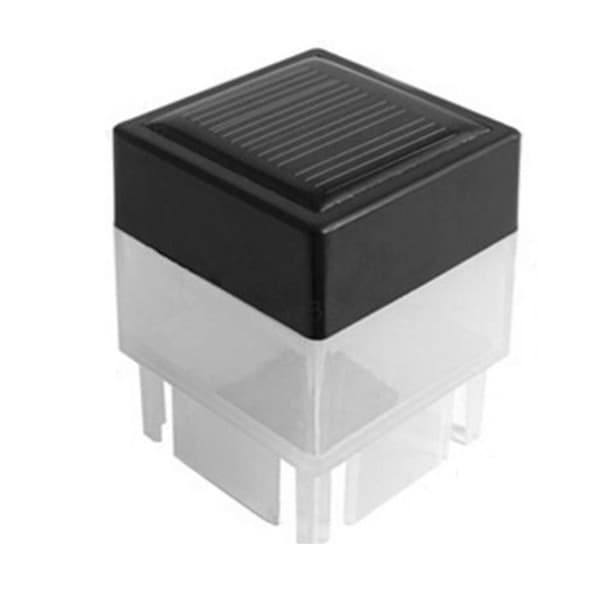 5X LED Solar Column Head Lamp Solar Powered Pillar Lamp Outdoor Fence Gate Post Lamp for Garden Yard (Warm Light) JH4