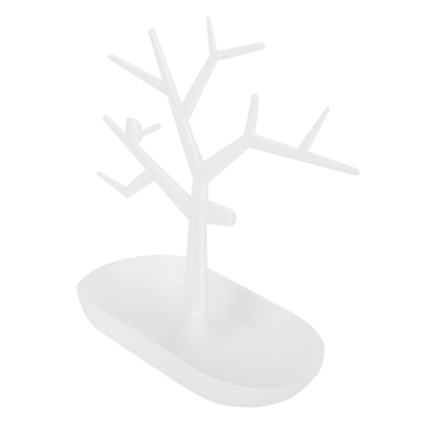Smykker øredobber Armbånd Ringer Halskjede Holder Display Vis Stand Rack Organizer (Hvit)