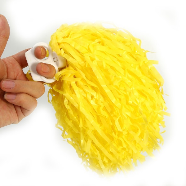 2st Cheerleading Pom Poms Sportdansboll Festtillbehör (gul)