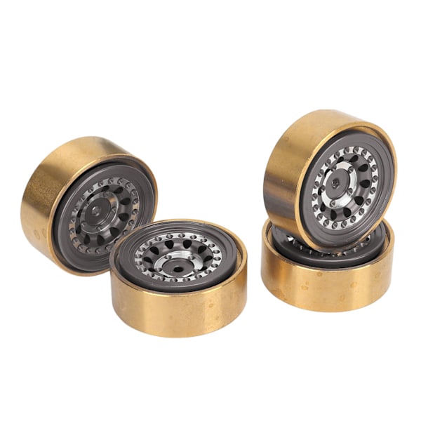 4 stk. RC Beadlock-hjul Professionel Aluminiumlegering Messing RC Hjulvægt Blok til Watchman FMS FCX24 1/18 1/24 RC Bil Titanium