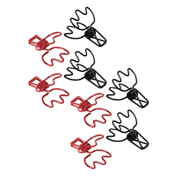 100 stk. Binder Clips Krone Form Sort Rød Metal Jern Hollow Design Mini Sjov Binder Clips til Dokumenter Billetter