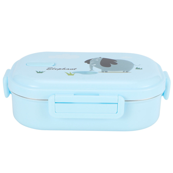 Isolerad lunchlåda läckagesäker rostfritt stål Bento-låda japansk mat barnbehållare (blå)