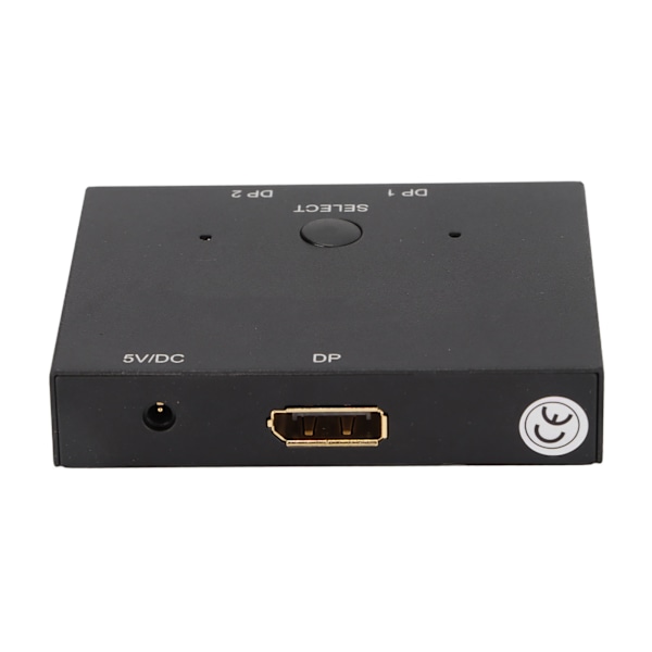 Displayport Splitter Bidirektionel DP Switch Aluminiumlegering Displayport Switcher 8K Ved 60Hz 4K Ved 120Hz
