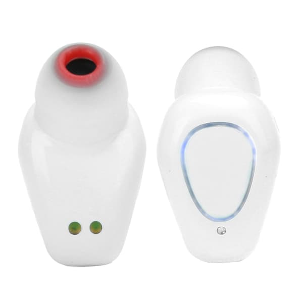 G40 Bluetooth 5.1 True Wireless hörlurar med LED-strömdisplay, touchkontroll, magnetiska öronsnäckor, vit