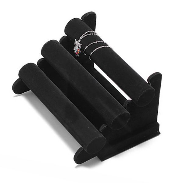 3-lags armbåndsholder armbåndsur Halskæde Display Opbevaring Smykkeholder Stand Display Organizer
