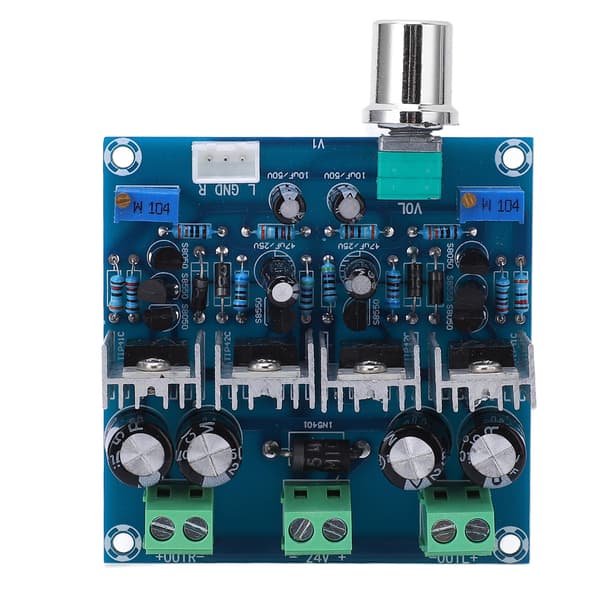 Klasse A analog krets effektforsterkerkort 2-kanals lydforsterkerkretsmodul DC24V 2A