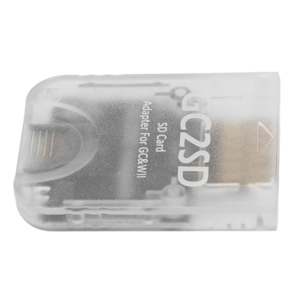 GC2SD-kortleser Plug and Play bærbar profesjonell spillkonsoll Micro Storage Card Adapter for Wii for GC Transparent