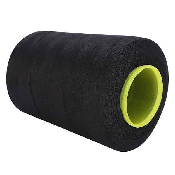 Symaskinetråd 8000 yards højkvalitets polyester husholdningstøjtilbehør (sort)