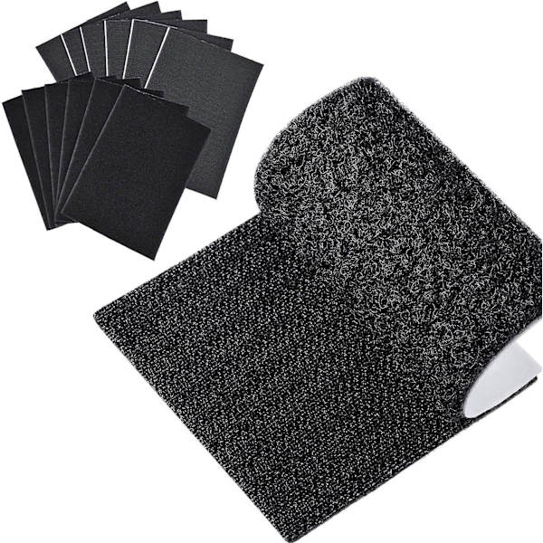 6 paria 11 cm x 15 cm koukku- ja silmukkakiinnitysteippiä koti-, toimisto-, koulu- ja työpajakäyttöön