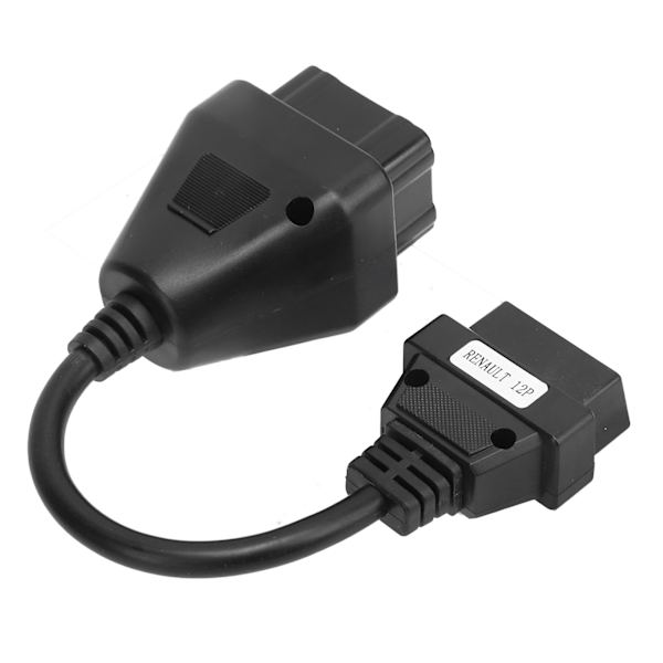Ammattimainen OBD2-sovitin 12-napainen 16-napaiseen autodiagnostiikan jatkokaapeliin
