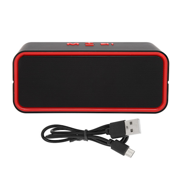 Trådløs Bluetooth-høyttaler 5.0 Stereo bærbar subwoofer høyttalerboks for mobil datamaskin rød