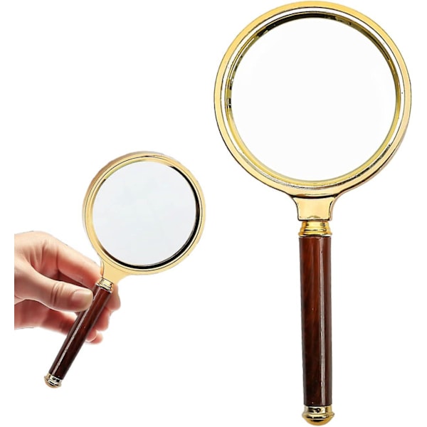 80 mm:n lukulasin suurennuslasi ja särkymätön peili lukemiseen, korkea selkeys ja kevyt.