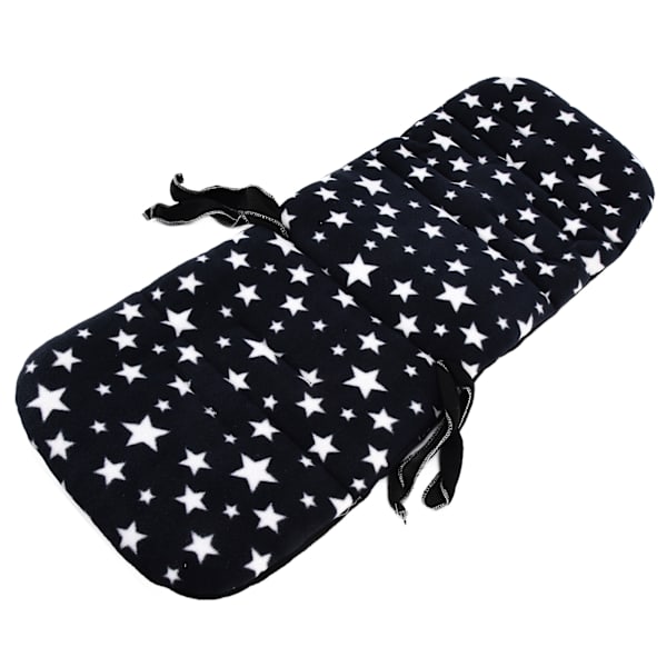 Baby klapvogn pude blød flanel stjernemønster universel baby trolley indkøbsvogn pude sort