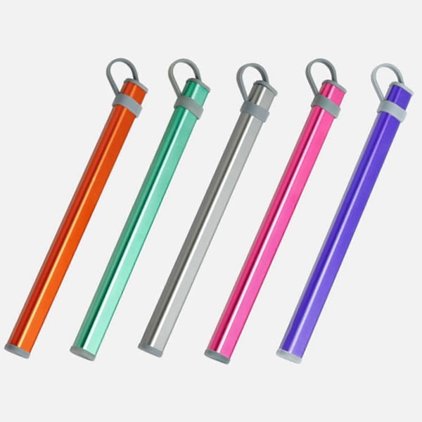 2x Oppbevaringsrør for spisepinner Aluminiumlegeringsboks Etui for oppbevaringsboks for titanstikk uten Cho