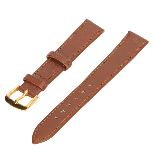 Unisex Universal Pin Watch Klockband PU Läder Ersättning watch Tillbehör Brun16mm / 0,63in
