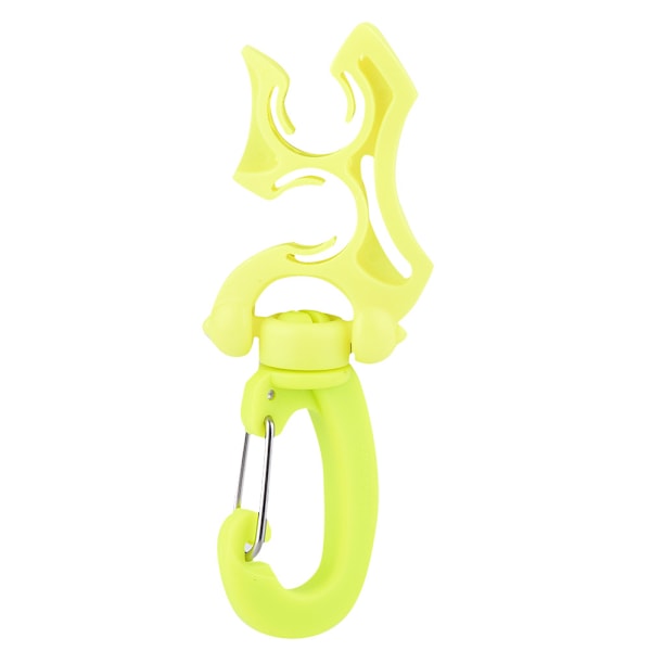 Scuba Diving Dobbelt BCD Slangeholder Klips Regulator Holder Spænde Krog til Snorkling (Gul)