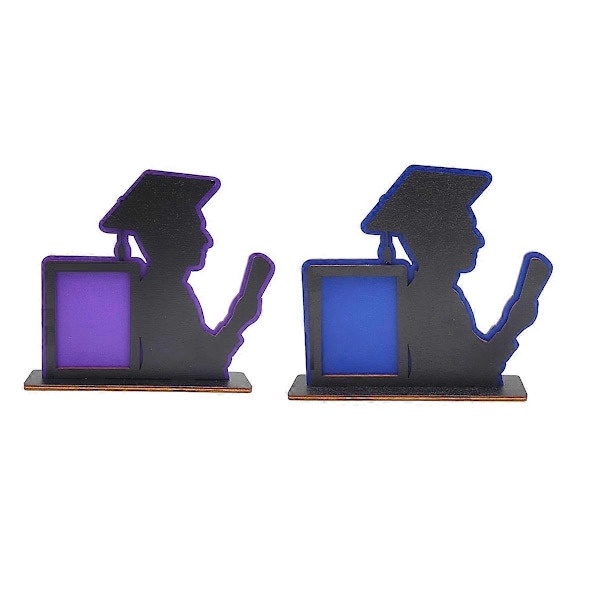 2 stk. Klasse 2024 Graduation Trebord Graduation Bilderamme-A