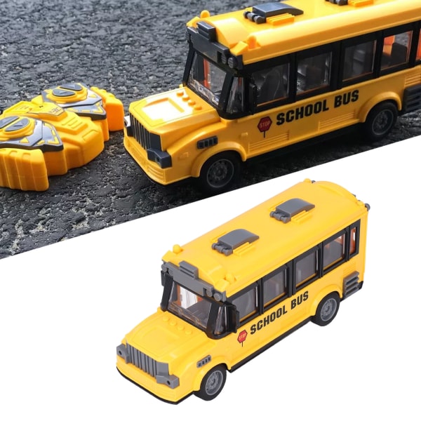 Skolebuslegetøj 1/30 Skala Karosserilys Fremad Baglæns Funktion Gul Batteri Strømforsyning Plastmateriale RC bil