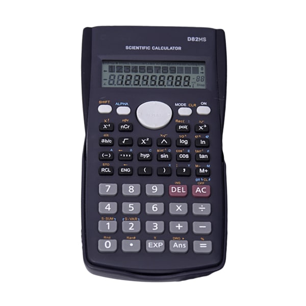 Videnskabelig lommeregner To linjers display Brøkberegning Automatisk nedlukning 12-bit funktionsberegner til studerende Mørkeblå (Nær sort)
