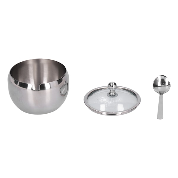 Kryddburk i rostfritt stål Kryddor Behållare Salt Peppar Socker Organizer med cover