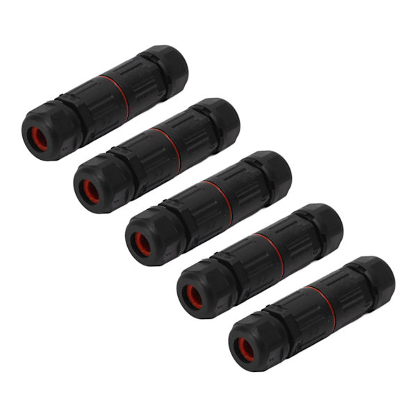 5 Stk M3 2Pin Aviation Plug Docking Connector IP68 Vandtæt udendørs gadelampe Ledningskabelstik 300V 16A
