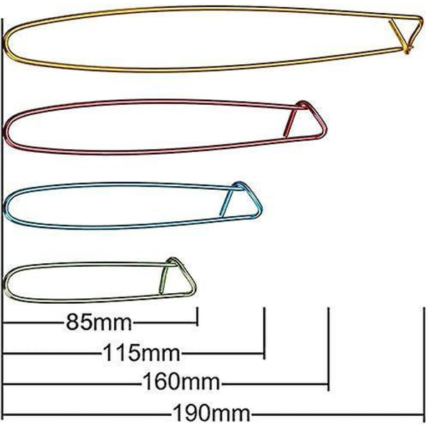 Aluminiumstygnstoppar - Set med 8 stickor - Viktiga virkningsverktyg - 4 storlekar - Slumpmässig färg