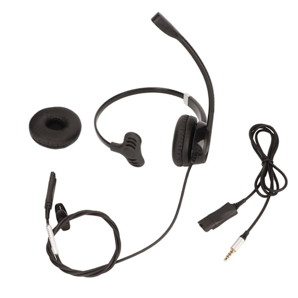 Call Center Headset Enkelt Øre Støydempende Justerbart Ergonomisk Business Headset med Mikrofon