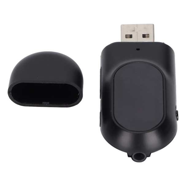Trådløs Bluetooth-lydadapter Dobbeltsignal Bluetooth 5.0 lydmottakeradapter med LCD-skjerm for bil