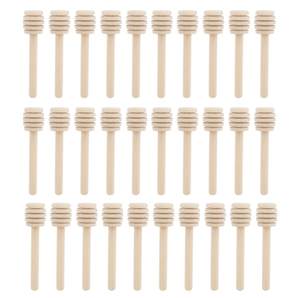 30 stk Husholdningssyltetøy Honey Dipper Sirup Dispensing Samle rørestang Stick