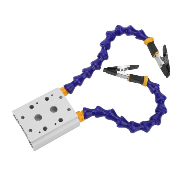 Loddehjelpende hender ABS fleksibel arm aluminiumlegering base tredje hånd loddeverktøy med avtagbart gummi deksel 2PCS